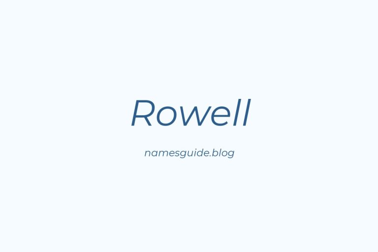 Origin and Meaning of Last Name Rowell