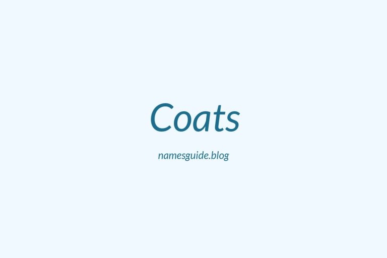 Origin and Meaning of Last Name Coats