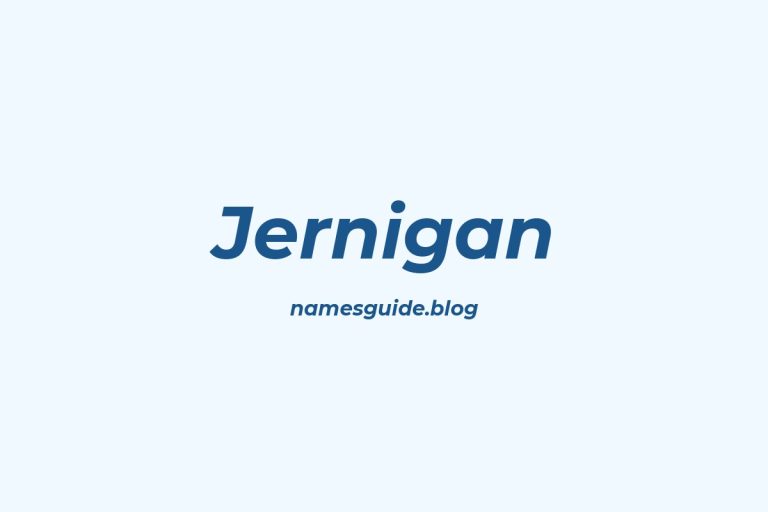 Origin and Meaning of Last Name Jernigan
