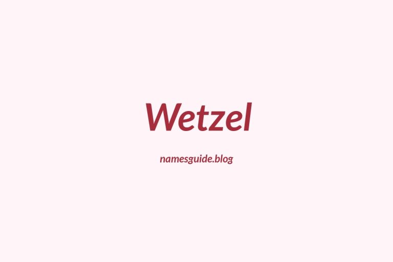 Origin and Meaning of Last Name Wetzel