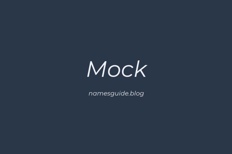 Origin and Meaning of Last Name Mock