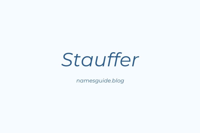 Origin and Meaning of Last Name Stauffer