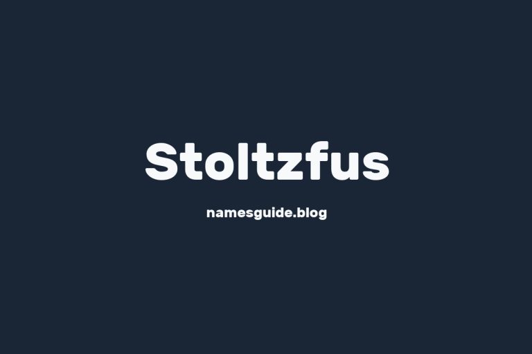 Origin and Meaning of Last Name Stoltzfus