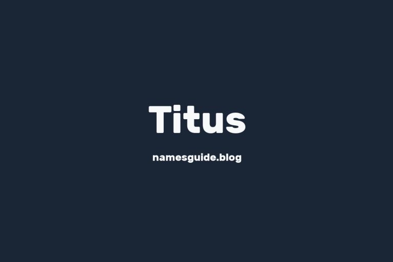 Origin and Meaning of Last Name Titus