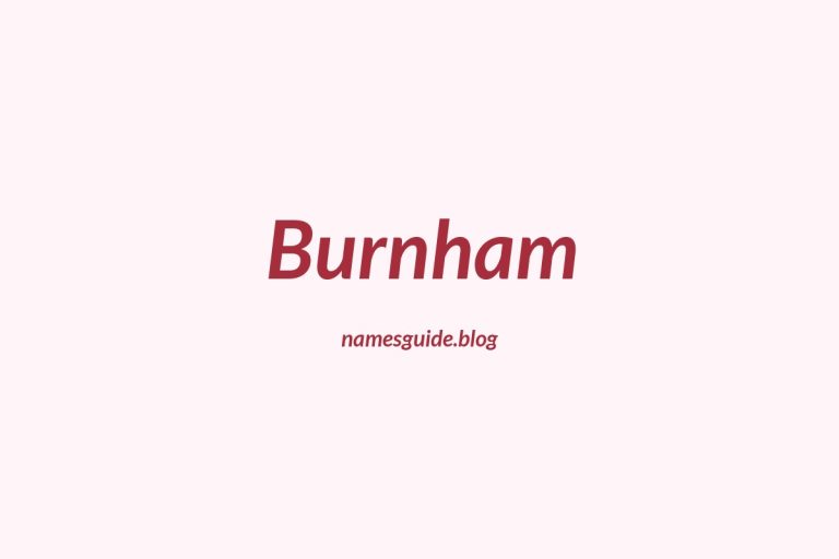 Origin and Meaning of Last Name Burnham