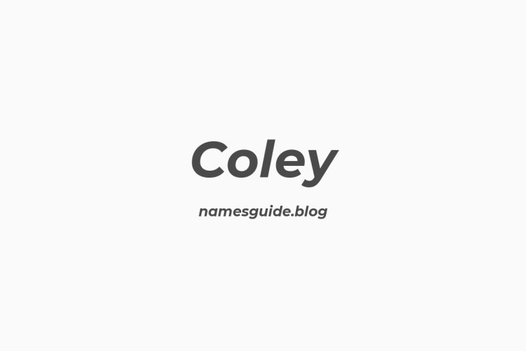 Origin and Meaning of Last Name Coley
