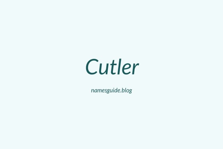 Origin and Meaning of Last Name Cutler