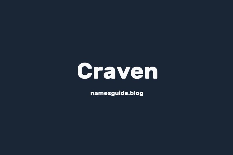 Origin and Meaning of Last Name Craven