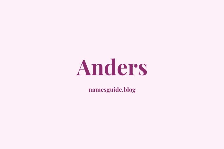Origin and Meaning of Last Name Anders