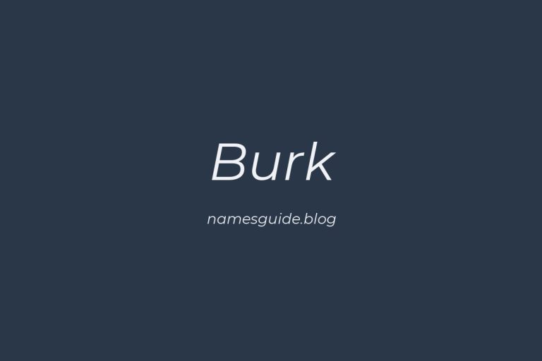 Origin and Meaning of Last Name Burk