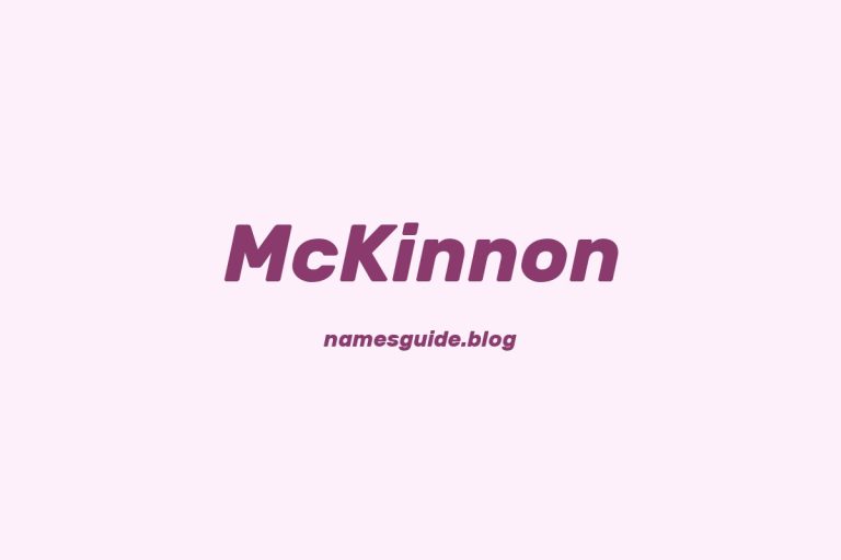 Origin and Meaning of Last Name McKinnon