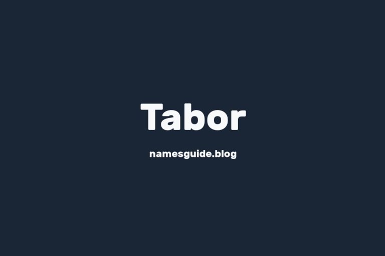 Origin and Meaning of Last Name Tabor