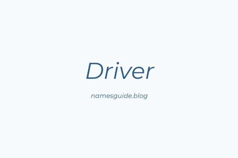 Origin and Meaning of Last Name Driver
