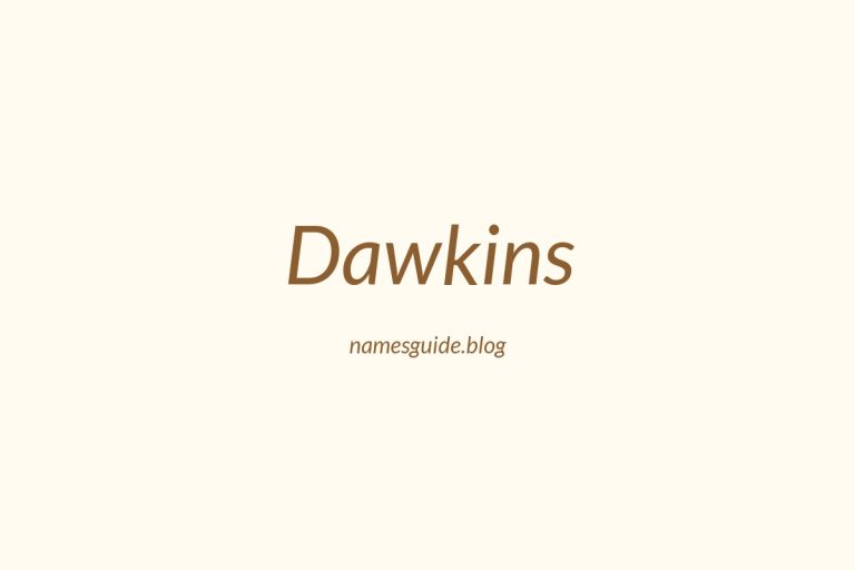 Origin and Meaning of Last Name Dawkins