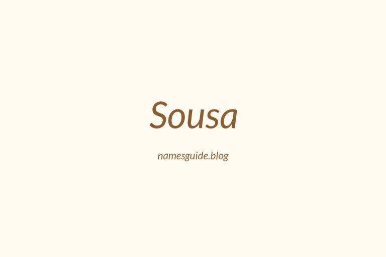 Origin and Meaning of Last Name Sousa