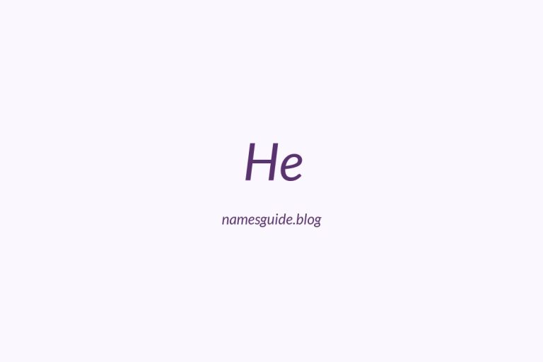 Origin and Meaning of Last Name He