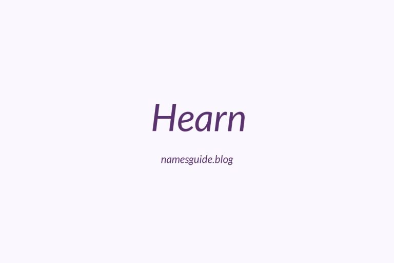 Origin and Meaning of Last Name Hearn
