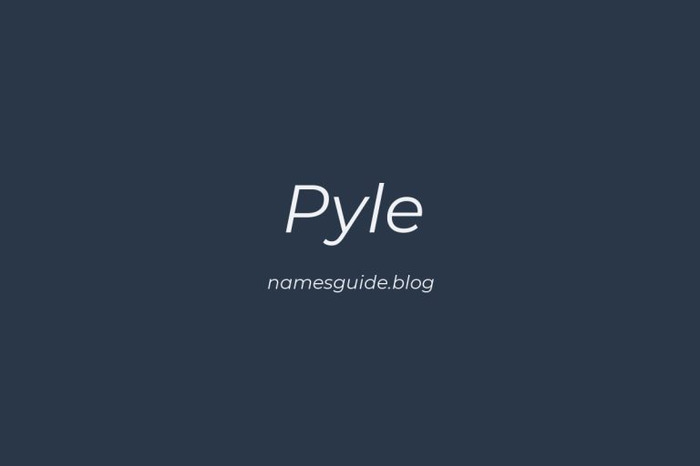 Origin and Meaning of Last Name Pyle