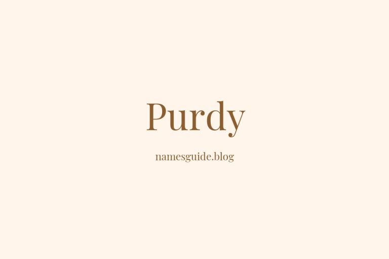 Origin and Meaning of Last Name Purdy