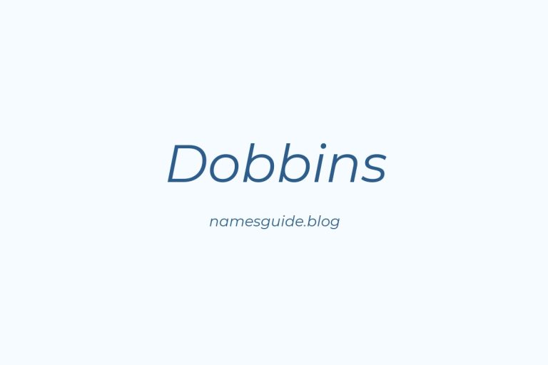 Origin and Meaning of Last Name Dobbins