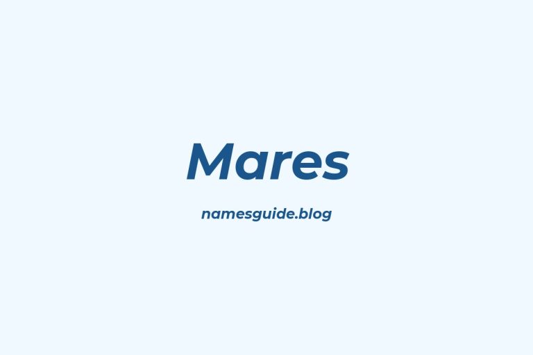Origin and Meaning of Last Name Mares