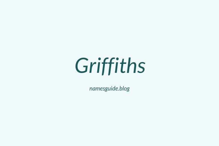 Origin and Meaning of Last Name Griffiths