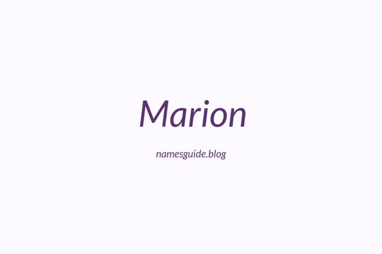 Origin and Meaning of Last Name Marion