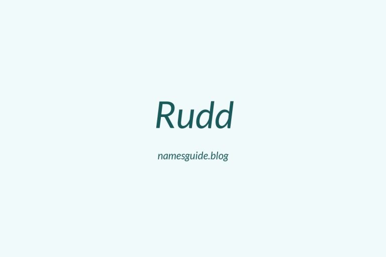 Origin and Meaning of Last Name Rudd