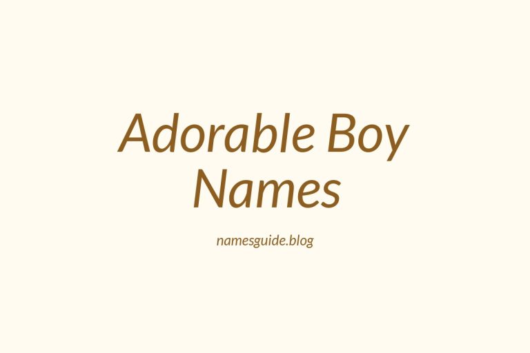 38+ Adorable Boy Names You’ll Love