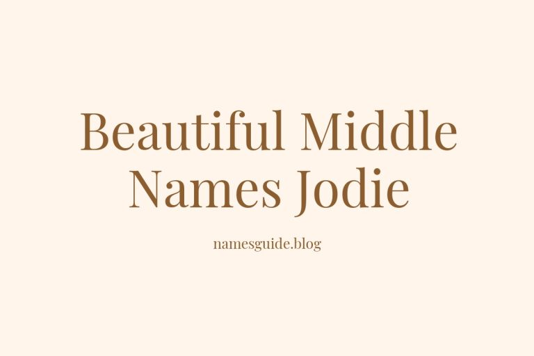 42+ Beautiful Middle Names to Pair Perfectly with Jodie
