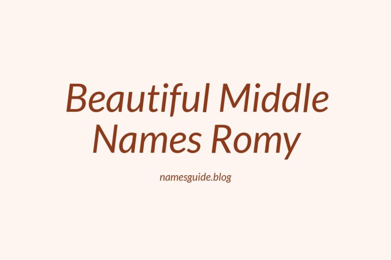 37+ Beautiful Middle Names to Pair Perfectly with Romy