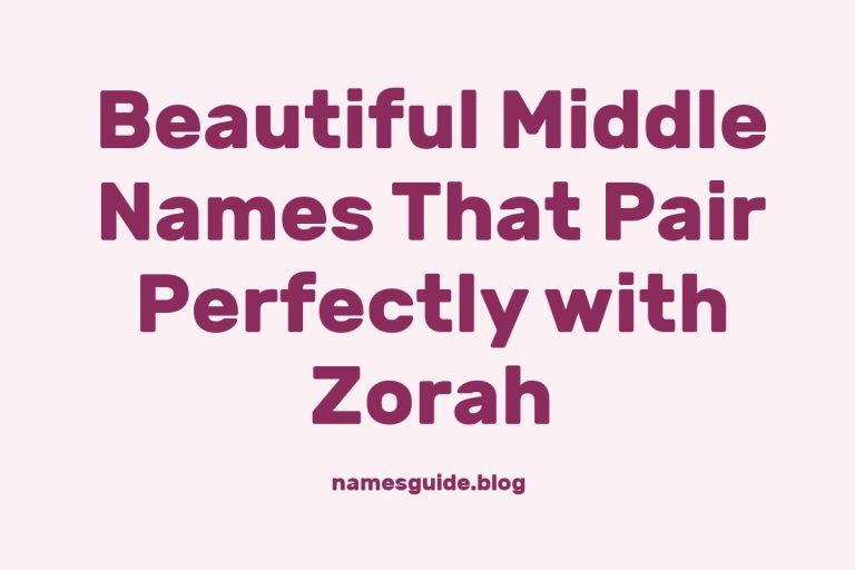 38+ Beautiful Middle Names That Pair Perfectly with Zorah