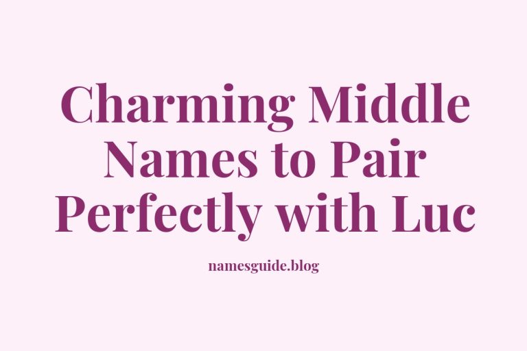 37+ Charming Middle Names to Pair Perfectly with Luc