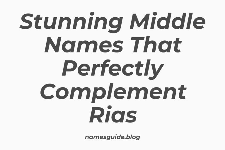 38+ Stunning Middle Names That Perfectly Complement Rias