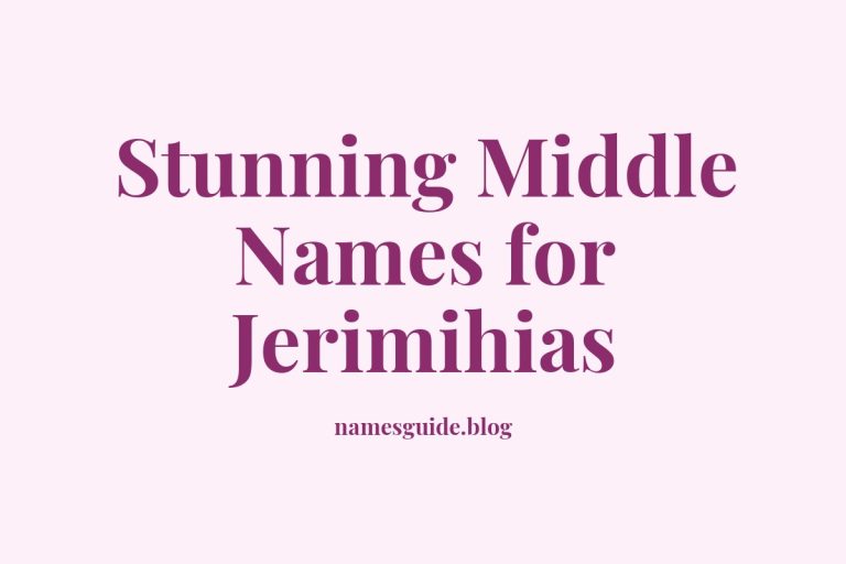 38+ Stunning Middle Names for Jerimihias That You’ll Love