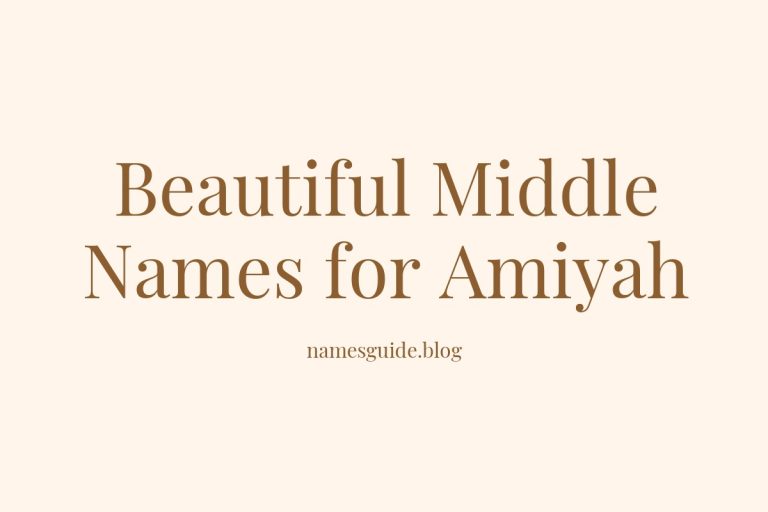45+ Beautiful Middle Names for Amiyah to Inspire You