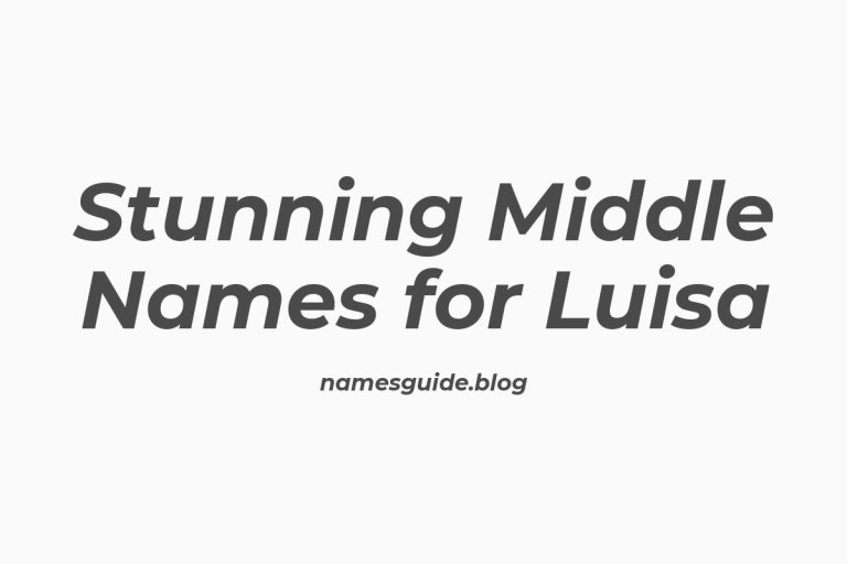 38+ Stunning Middle Names That Perfectly Complement Luisa