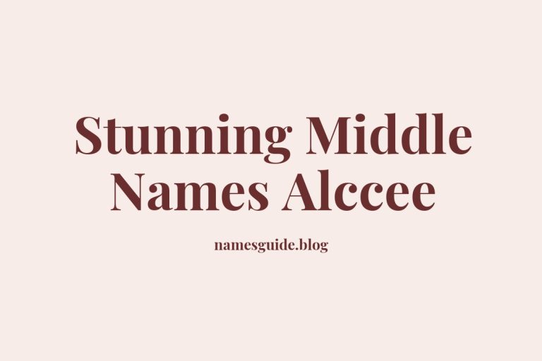 38+ Stunning Middle Names for Alccee That Shine