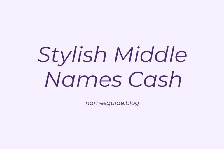 38+ Stylish Middle Names That Perfectly Complement Cash