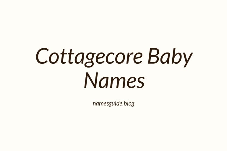 39+ Enchanting Cottagecore Baby Boy Names for 2025