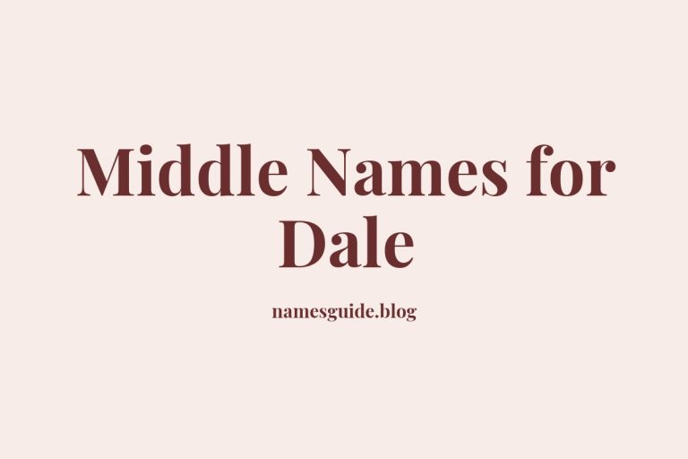 38+ Charming Middle Names to Pair Perfectly with Dale