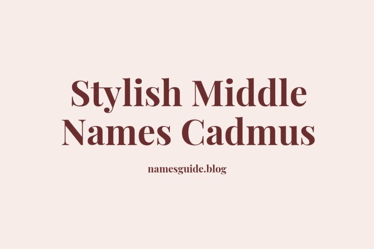 38+ Stylish Middle Names That Perfectly Complement Cadmus