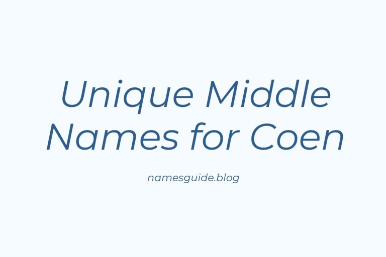 38+ Stylish and Unique Middle Names for Coen to Consider