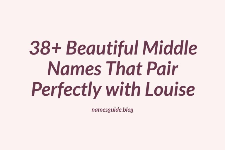 38+ Beautiful Middle Names That Pair Perfectly with Louise
