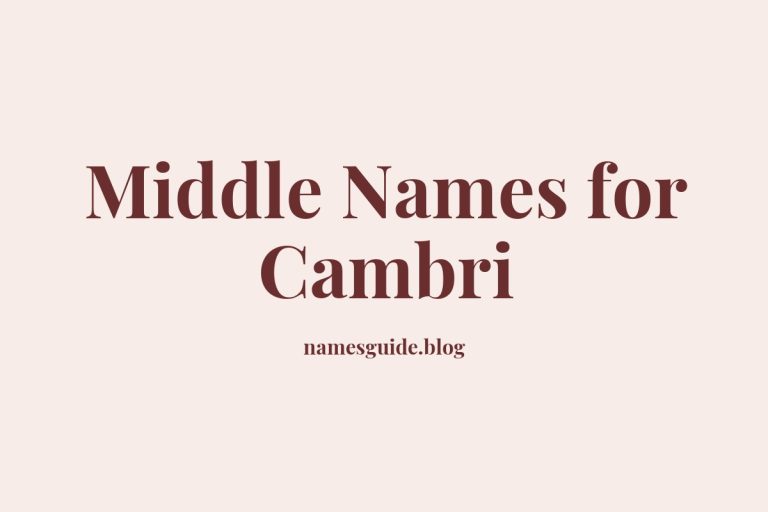 37+ Beautiful Middle Names for Cambri You’ll Love