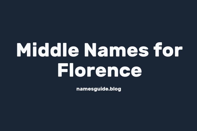 44+ Beautiful Middle Names That Perfectly Complement Florence