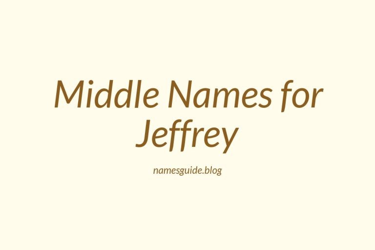 38+ Stylish and Timeless Middle Names for Jeffrey