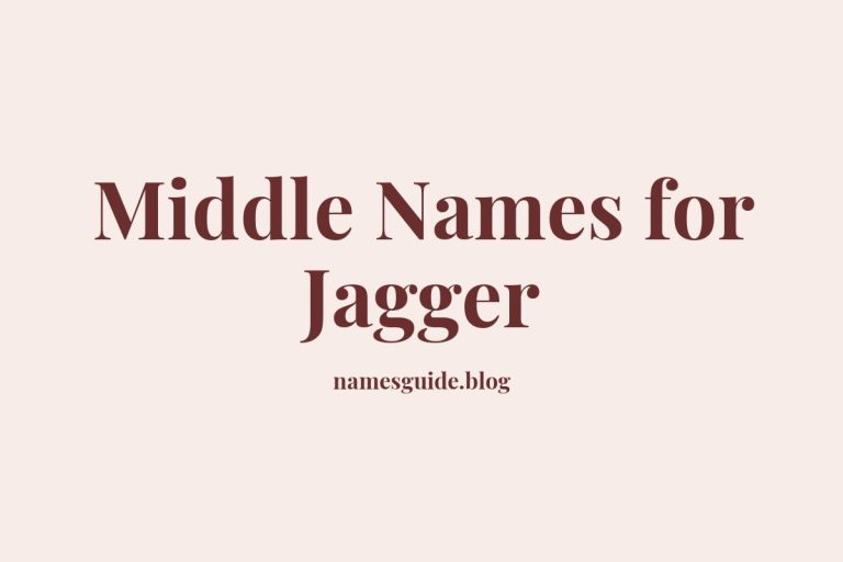 38+ Stylish Middle Names That Perfectly Complement Jagger