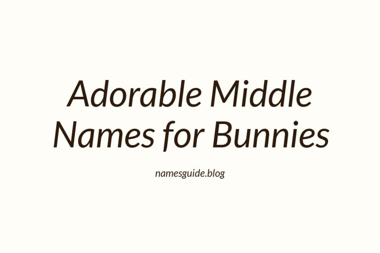 37+ Adorable Middle Names for Bunnies to Hop Into Your Heart