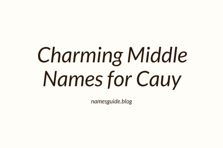 37+ Charming Middle Names for Cauy You’ll Love